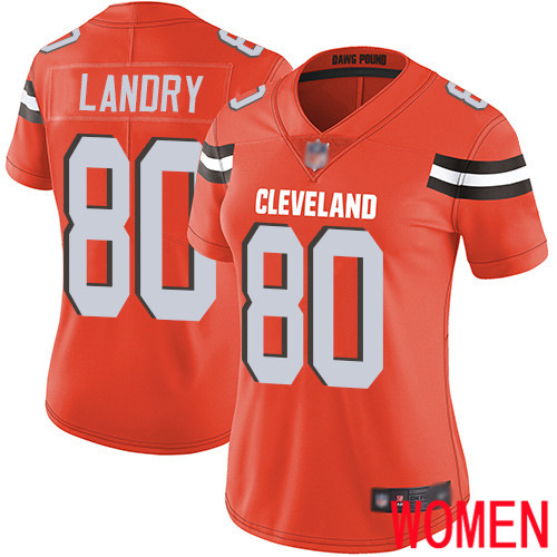 Cleveland Browns Jarvis Landry Women Orange Limited Jersey 80 NFL Football Alternate Vapor Untouchable